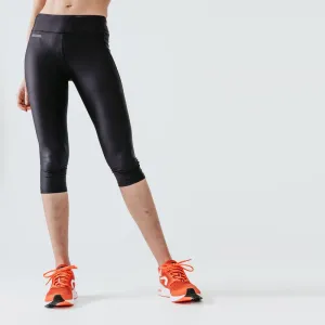 Legging court running Femme - KIPRUN Run 100 noir