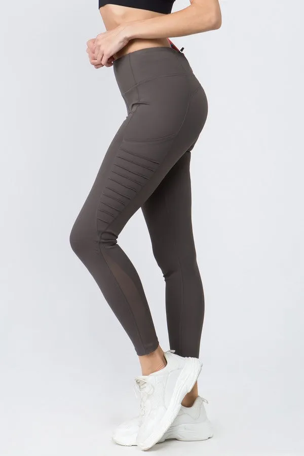 Let's Get Moving Charcoal Moto Leggings