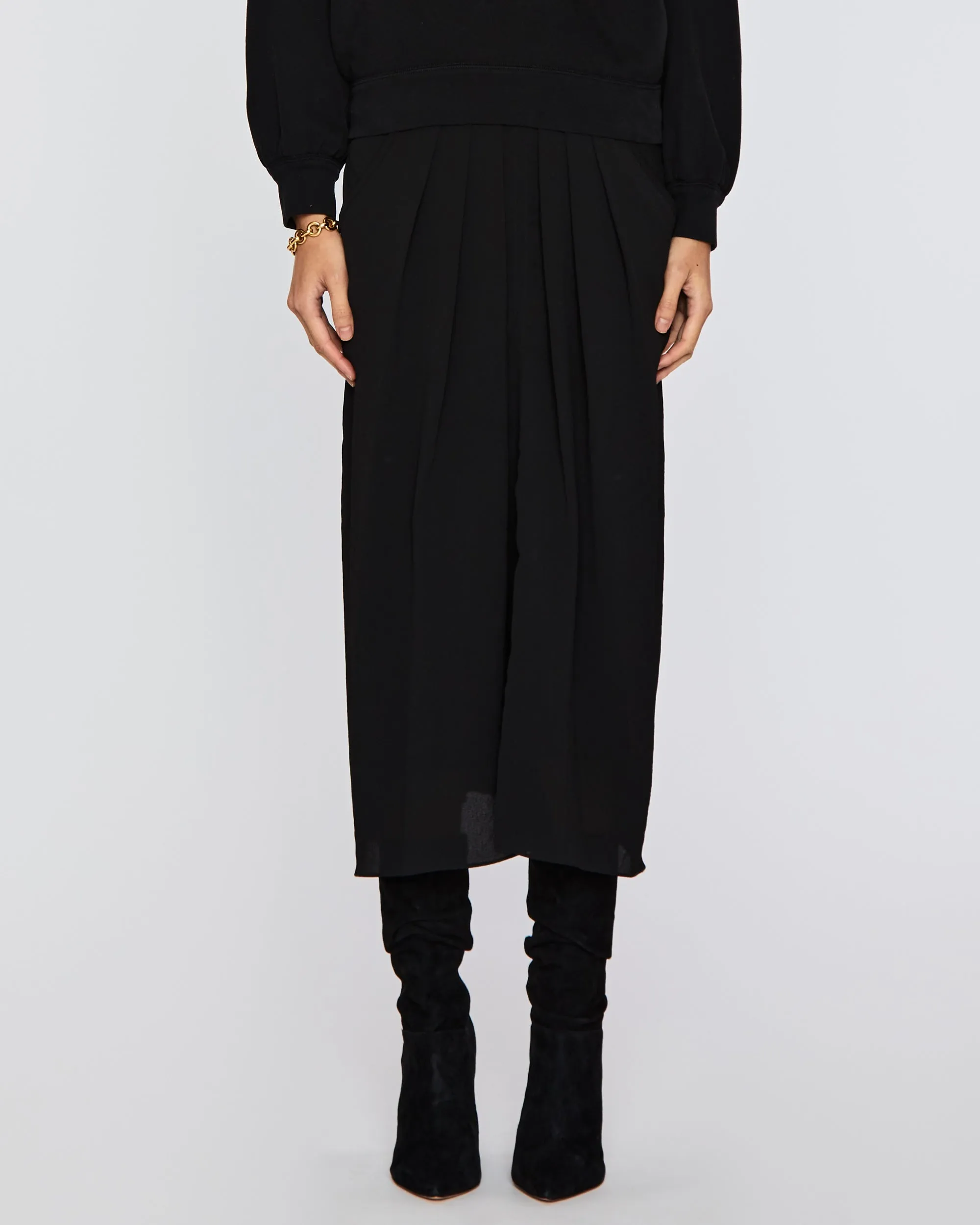 Lina Techno Crepe Skirt