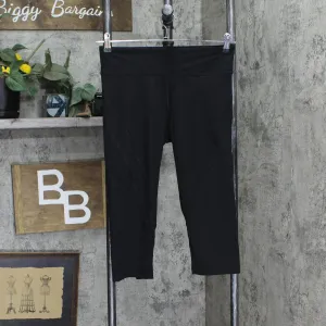 Marika Womens Knit Cropped Stretch Athletic Leggings 166f90c9d4f835 Black M