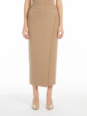 MAX MARA Straight Wool and Cashmere Skirt