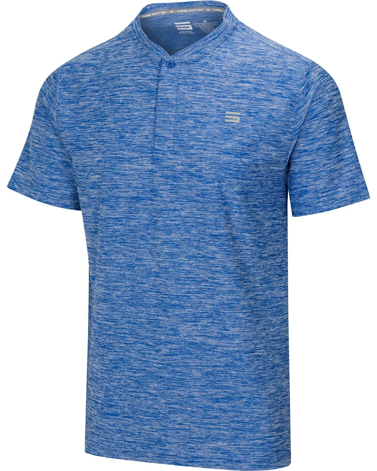 Men's Heathered Collarless Golf Polos