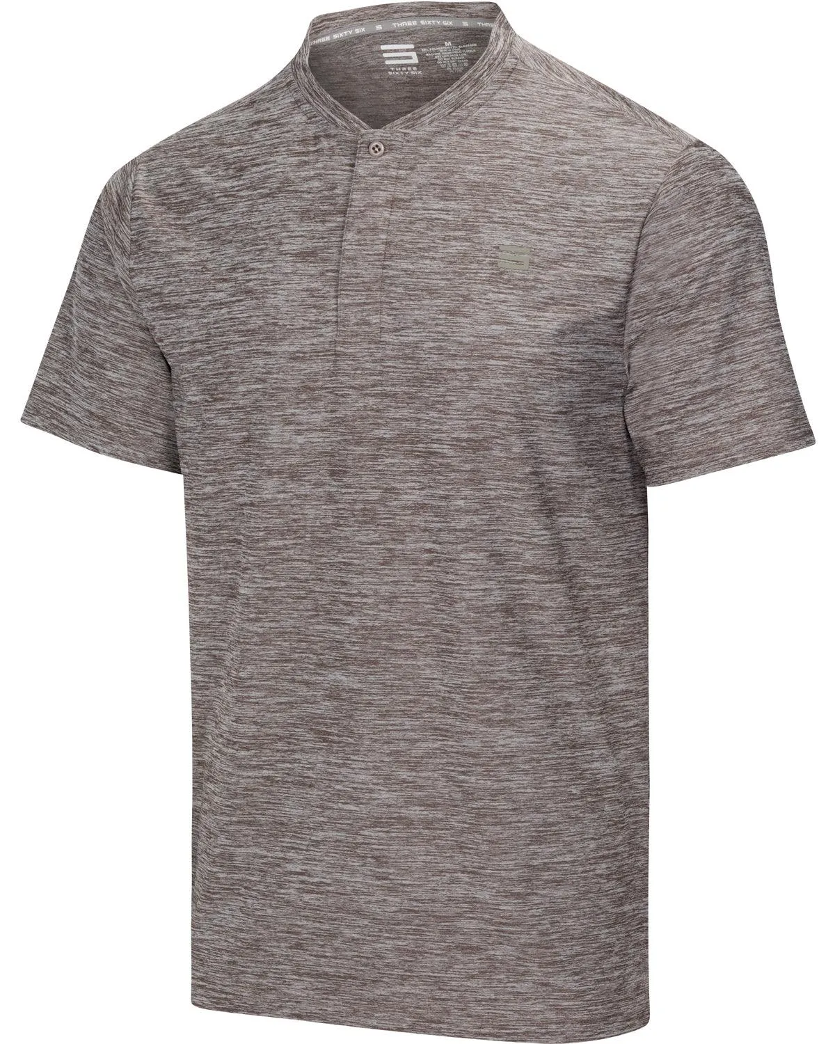 Men's Heathered Collarless Golf Polos