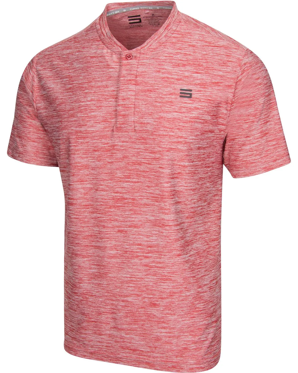 Men's Heathered Collarless Golf Polos