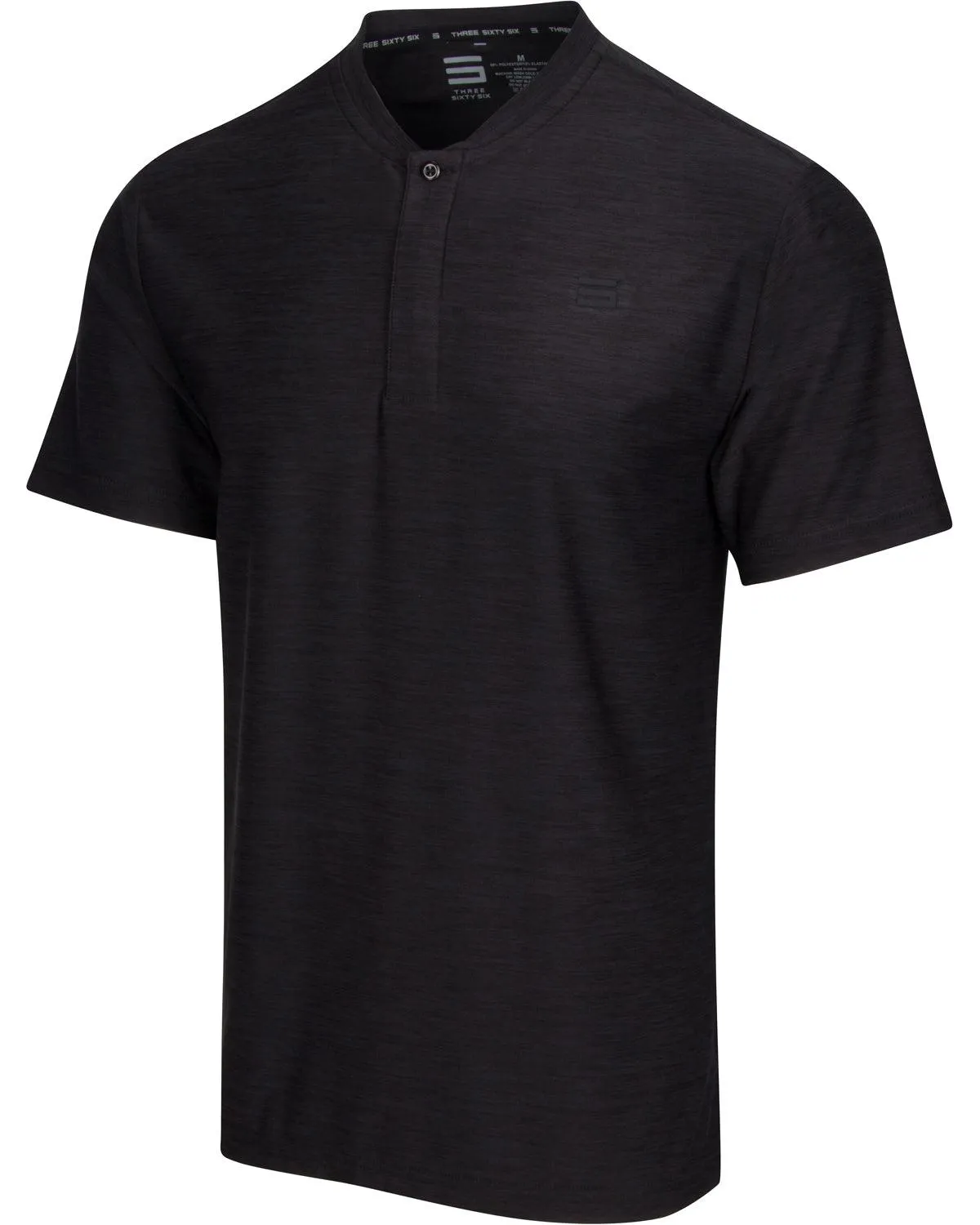 Men's Heathered Collarless Golf Polos