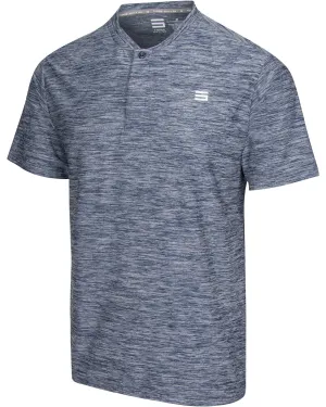 Men's Heathered Collarless Golf Polos