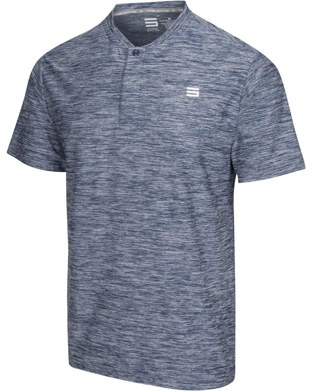 Men's Heathered Collarless Golf Polos