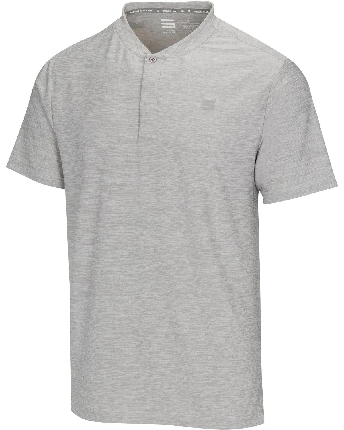 Men's Heathered Collarless Golf Polos