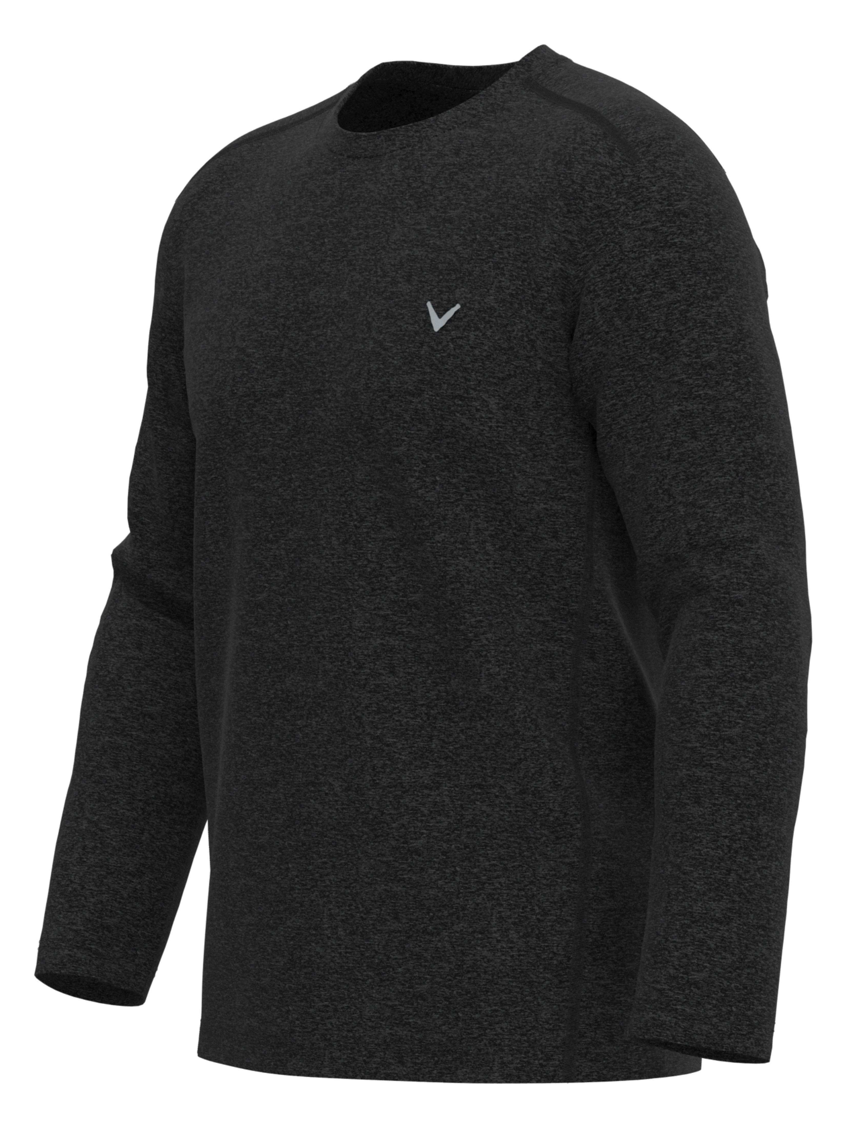 Mens Long Sleeve Heather Crew