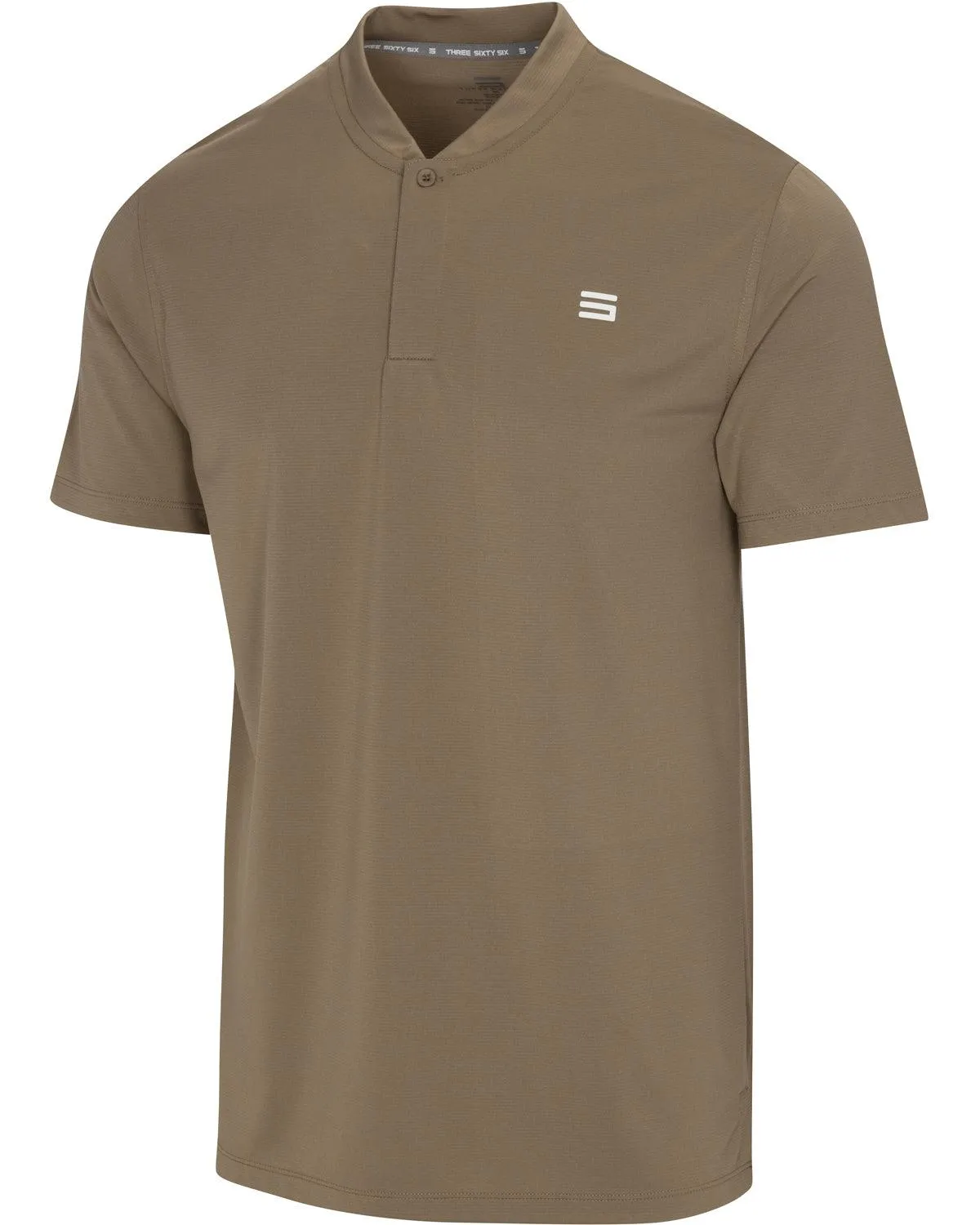 Men's Solid Collarless Golf Polo