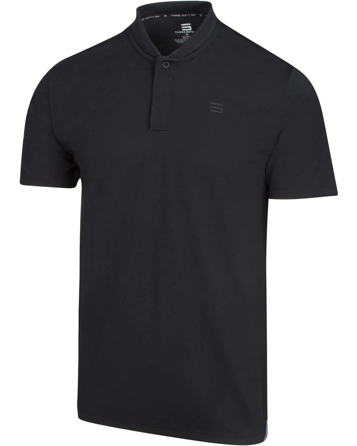Men's Solid Collarless Golf Polo