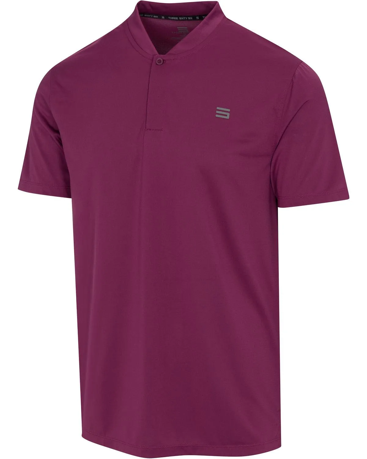 Men's Solid Collarless Golf Polo