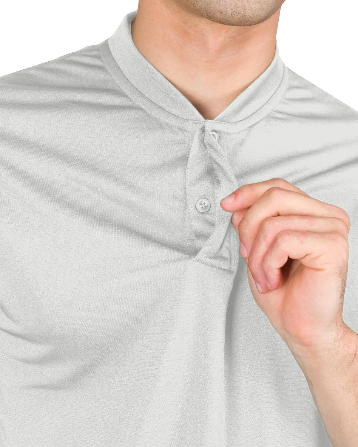 Men's Solid Collarless Golf Polo