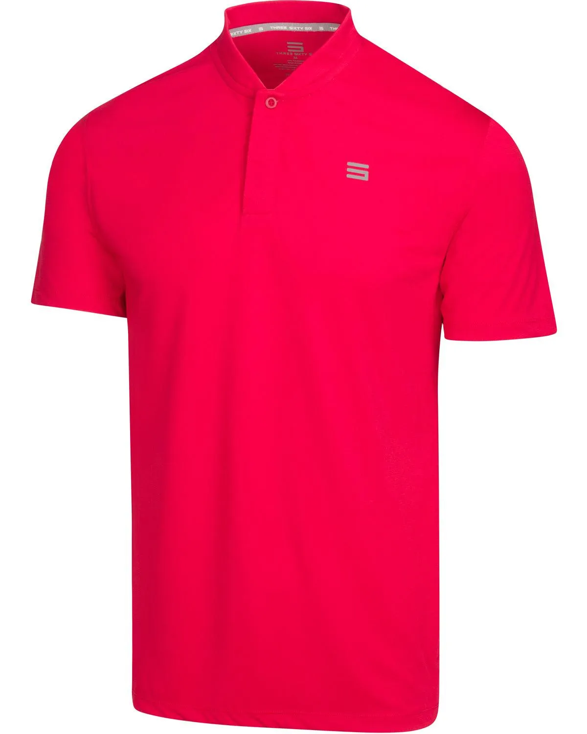 Men's Solid Collarless Golf Polo