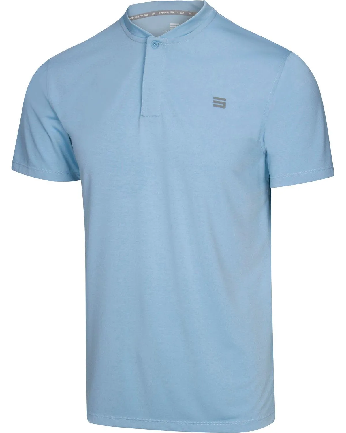 Men's Solid Collarless Golf Polo