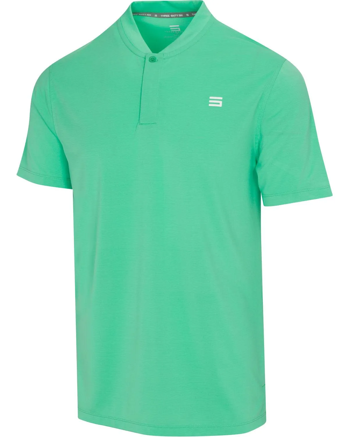Men's Solid Collarless Golf Polo