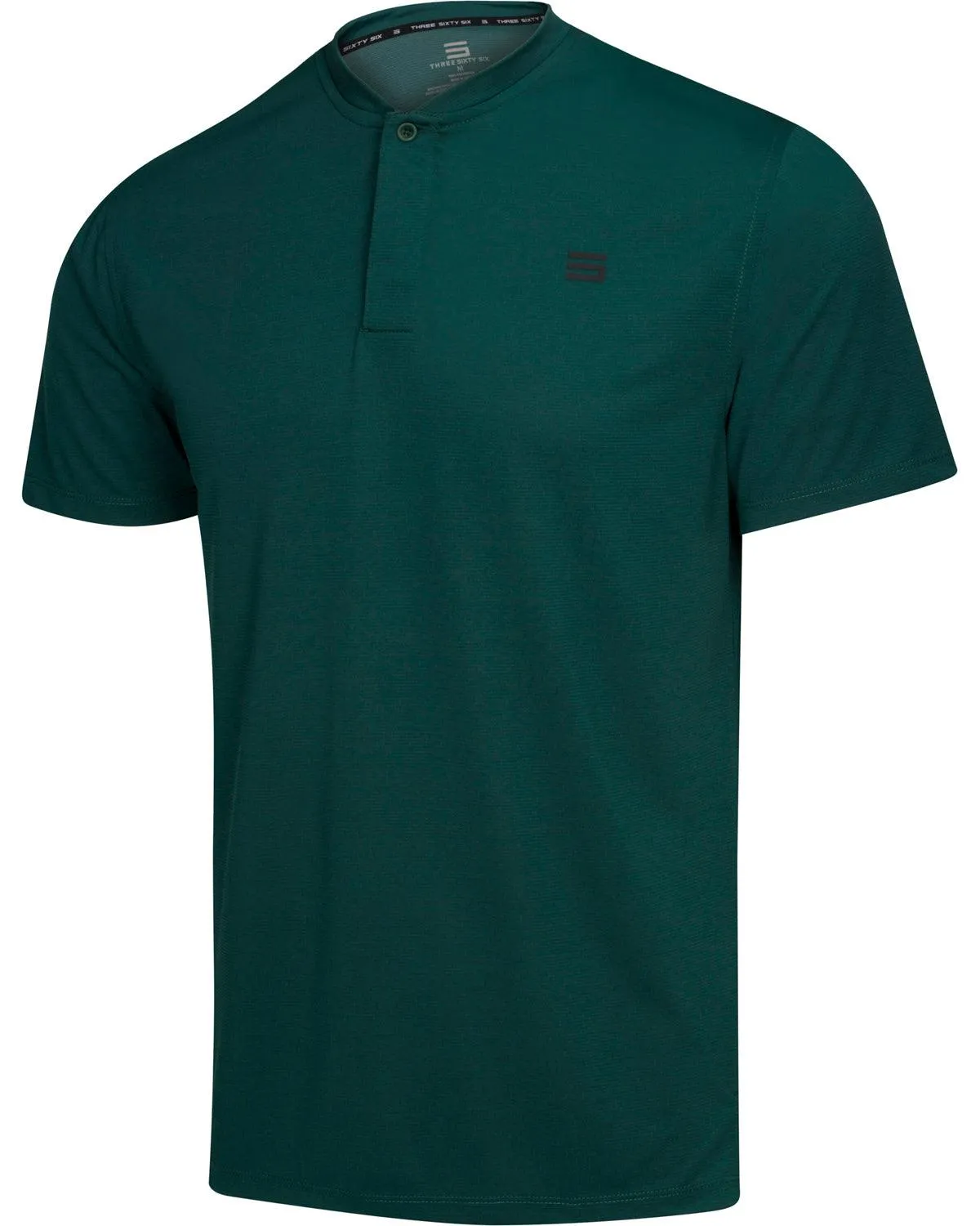Men's Solid Collarless Golf Polo