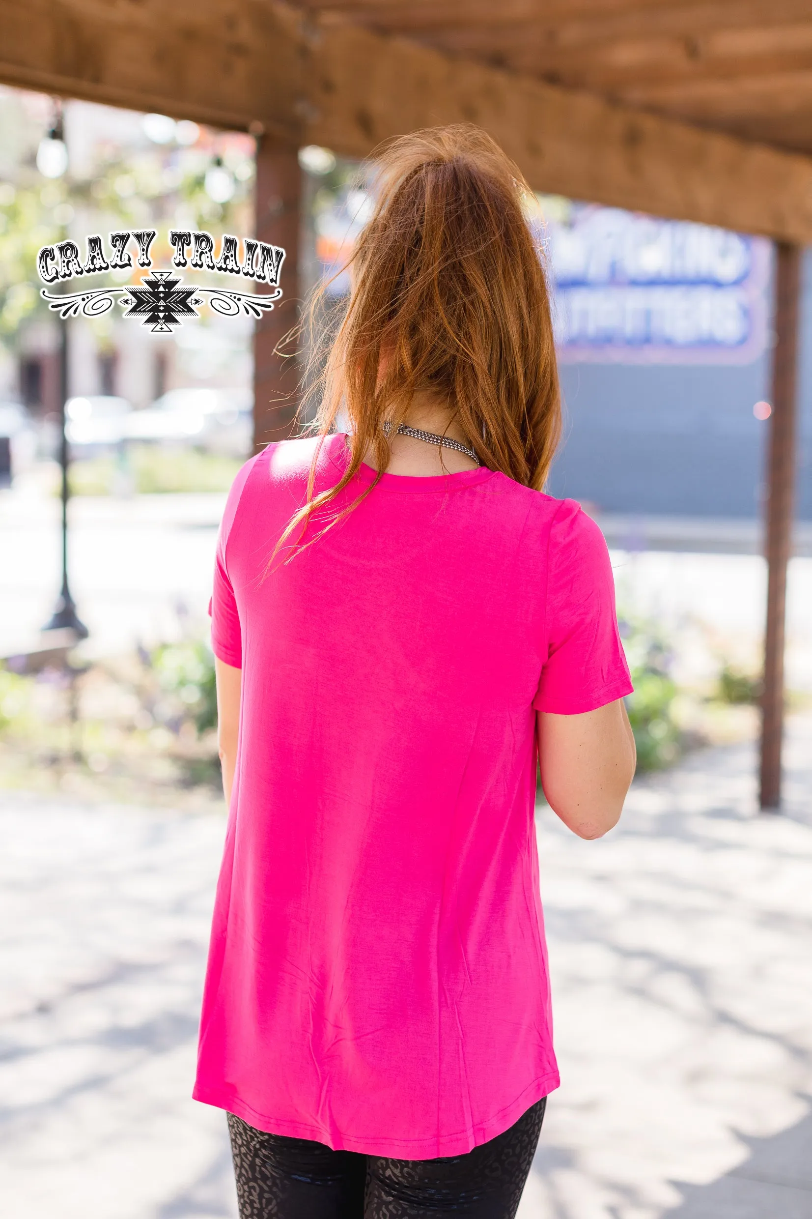 MIDNIGHT LEOPARD POCKET TOP {PINK}
