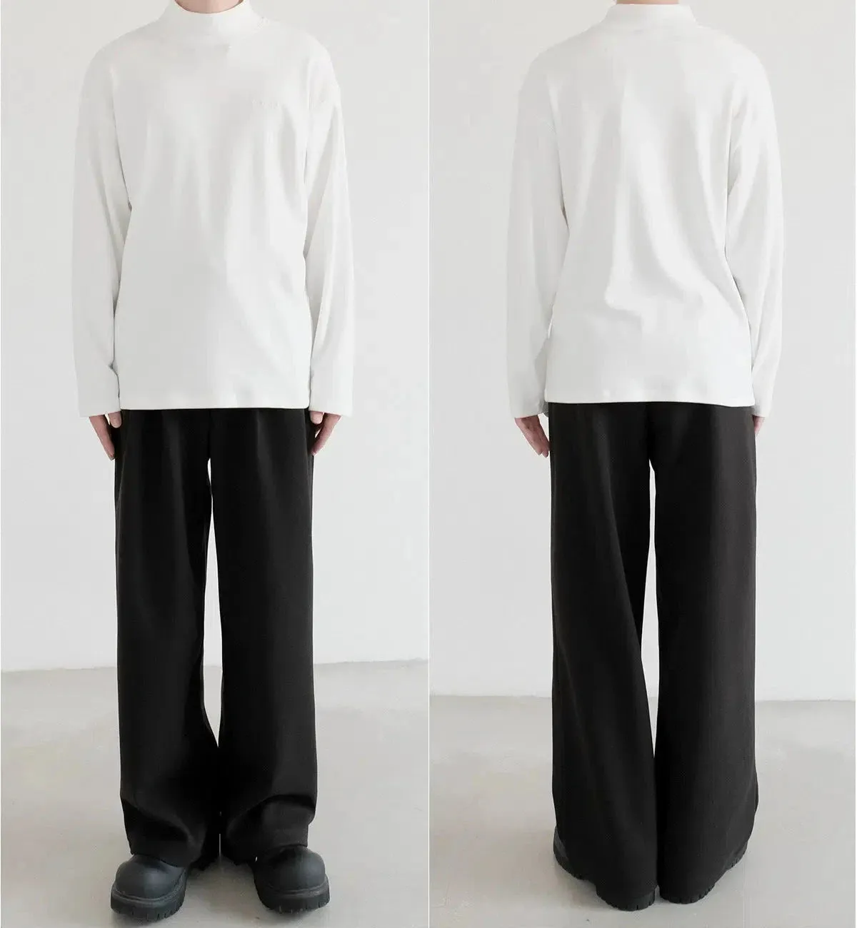 Mock Neck Long Sleeve Bottoming Shirt