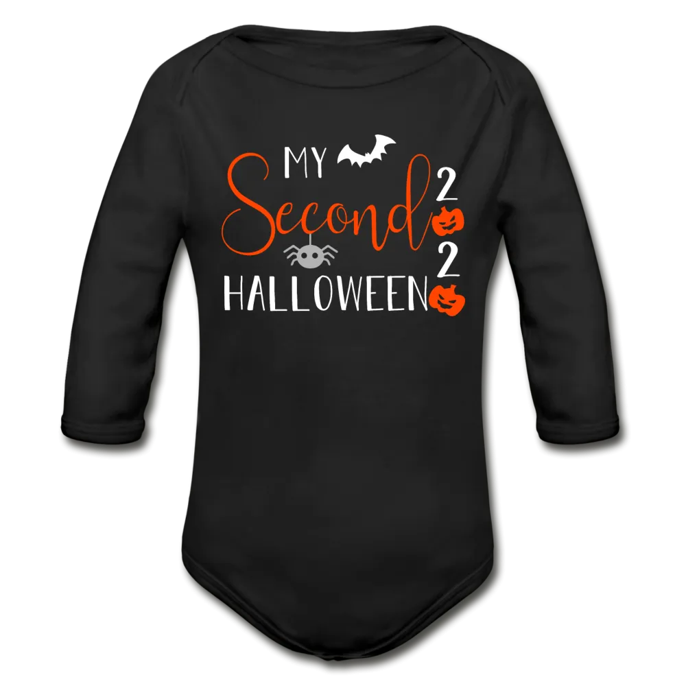 My Second Halloween Organic Long Sleeve Baby Bodysuit