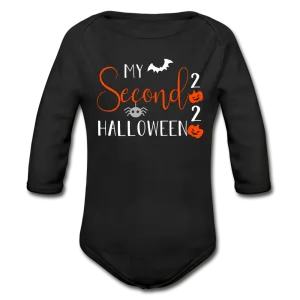 My Second Halloween Organic Long Sleeve Baby Bodysuit