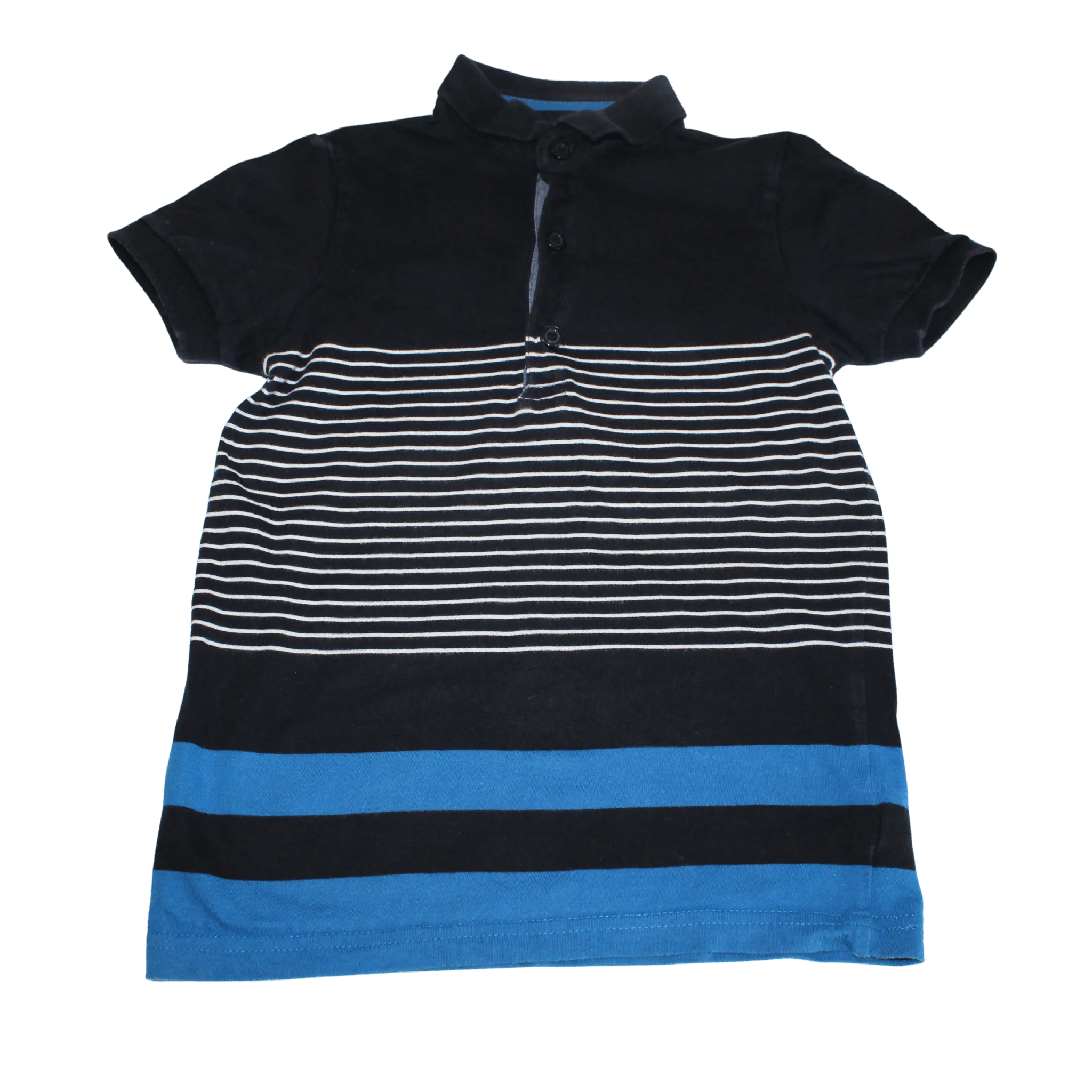 Navy Stripe Polo Tee