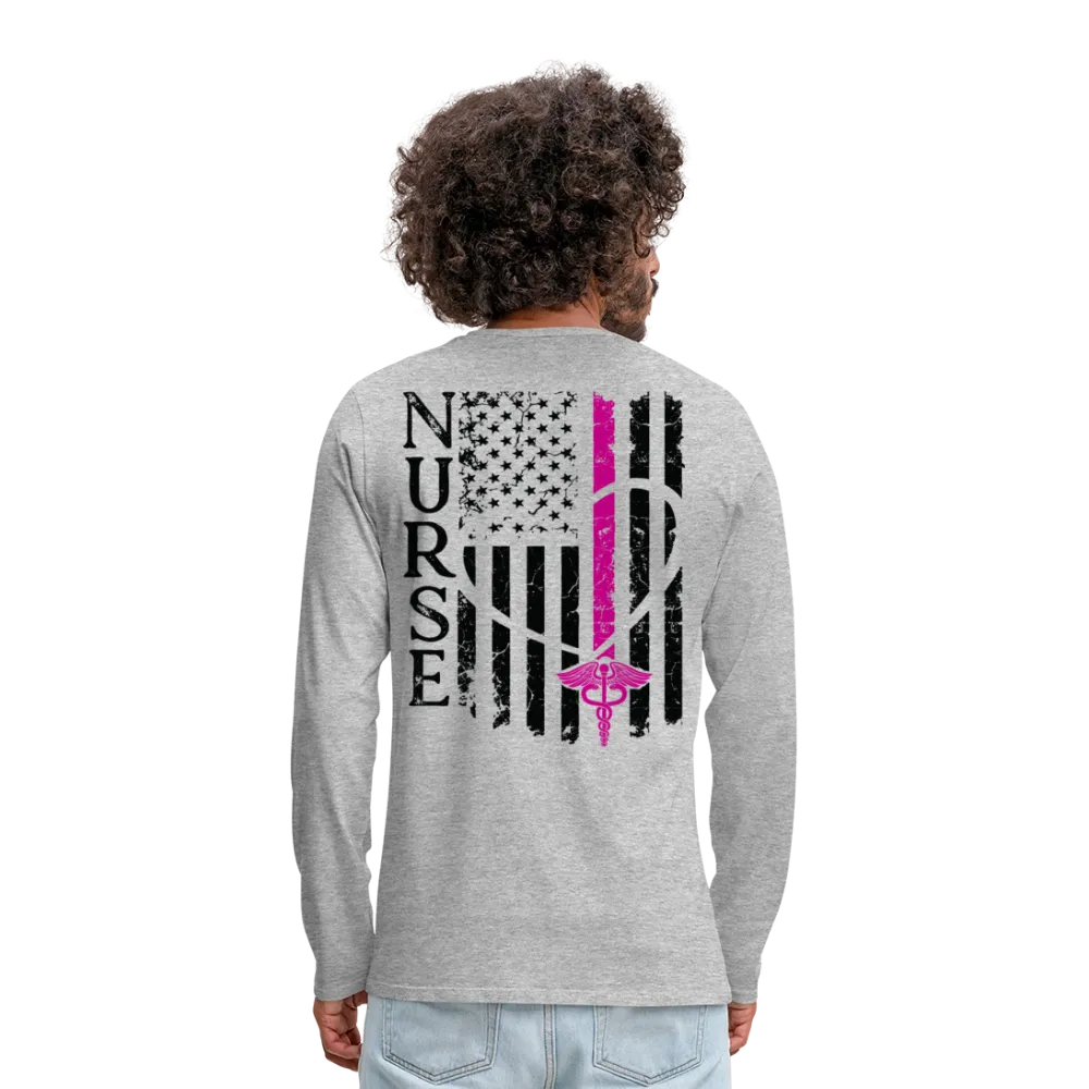 Nurse Flag Men's Premium Long Sleeve T-Shirt (CK1670) Updated 