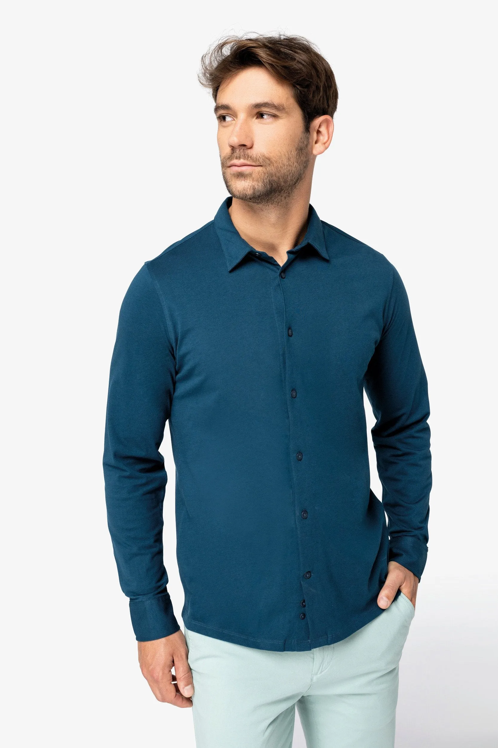 Organic Long Sleeve Jersey Shirt: Mens