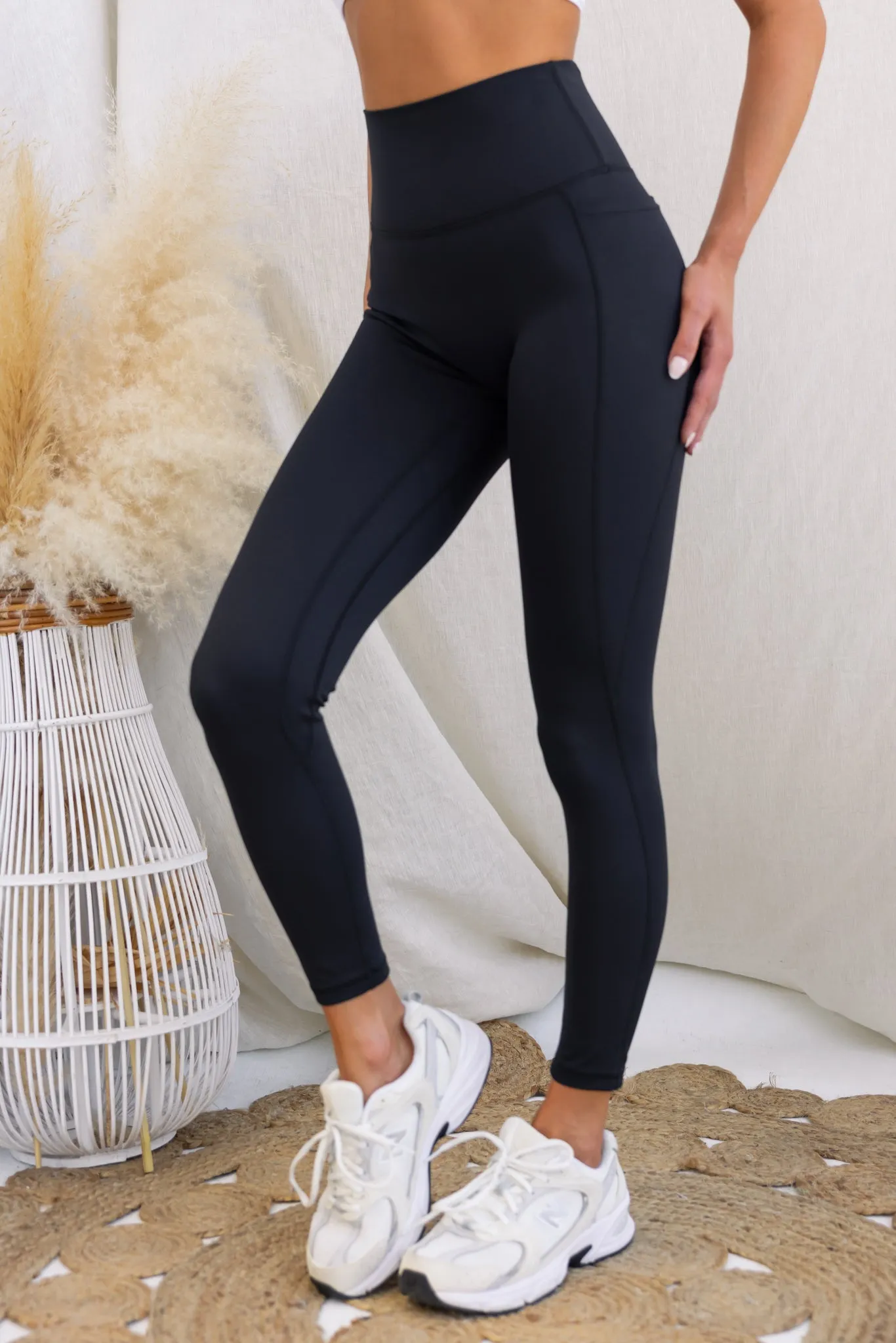 Panther High Rise Pocket Leggings - Black
