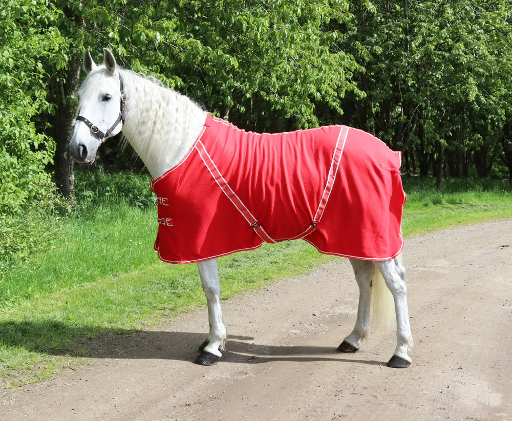 Personalised Equestrian Horse Pony Fleece Rug Cooler - Tractor Farmer Style