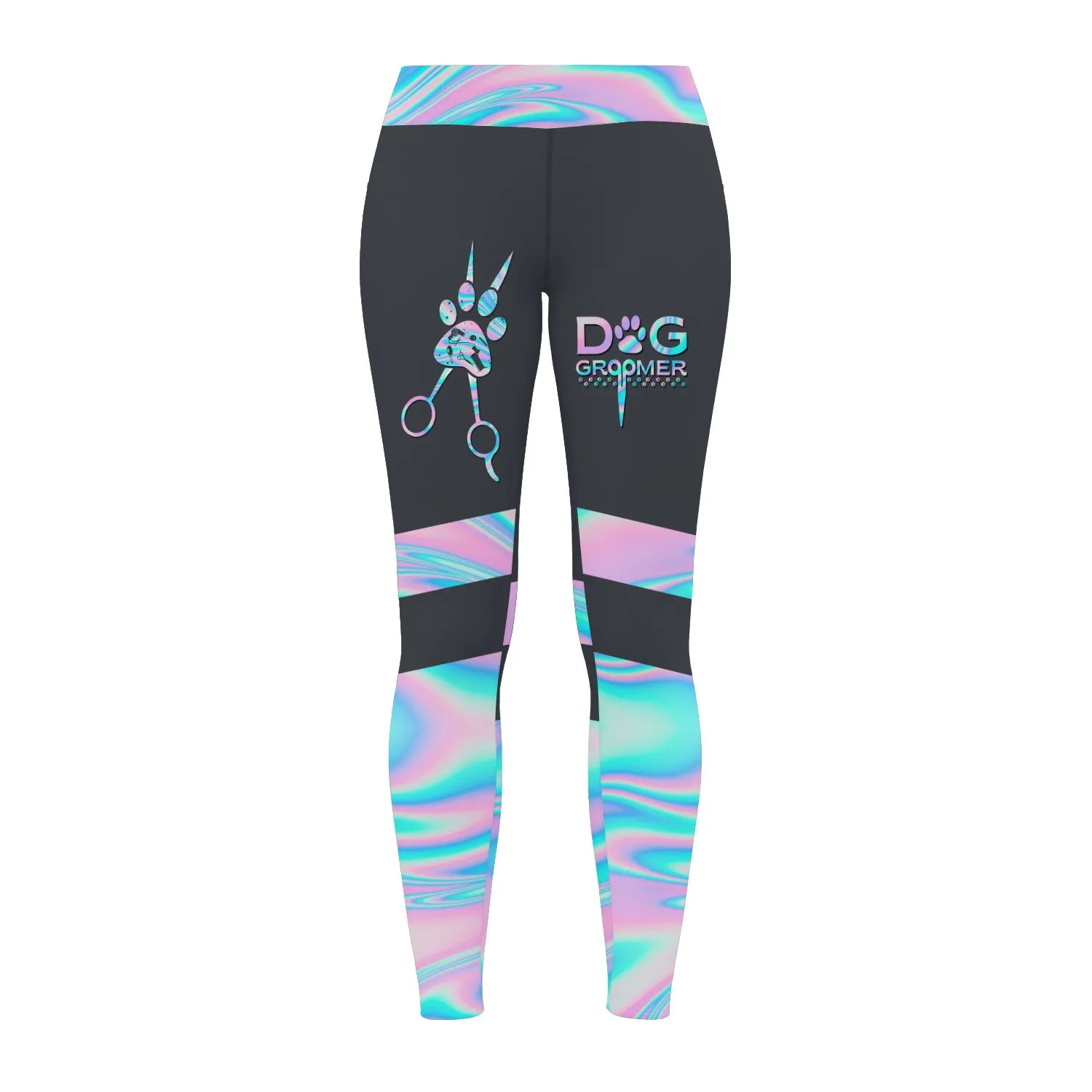 Pet Groomer Grooming Leggings Gift For Women Tie Dye 02