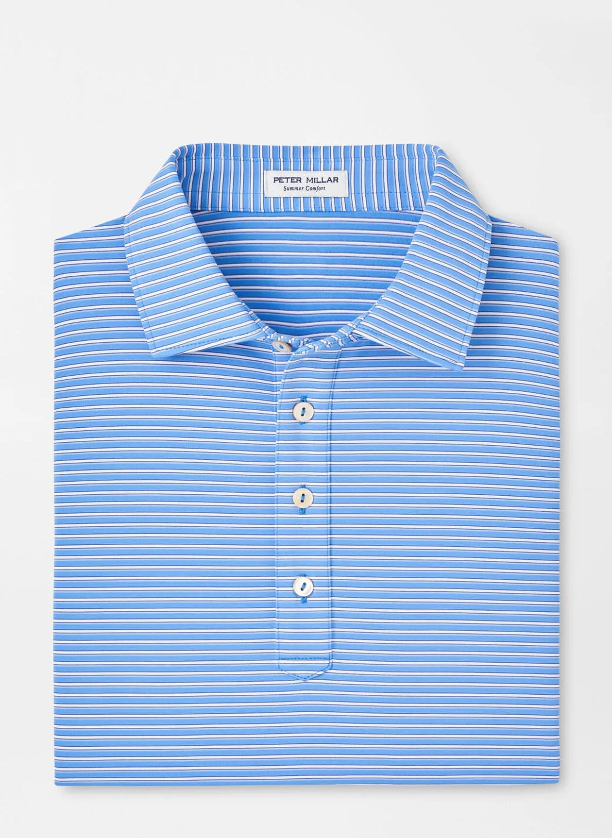 Peter Millar Mens Classic Fit Chatham Performance Jersey Polo - LIBERTY BLUE