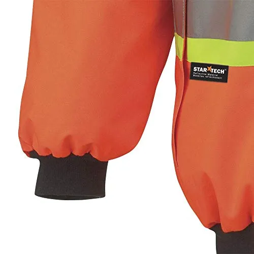 Pioneer V1120350-2XL Winter 6-in-1 Bomber Jacket - 100% Waterproof hi-viz Rainwear, Orange, 2XL