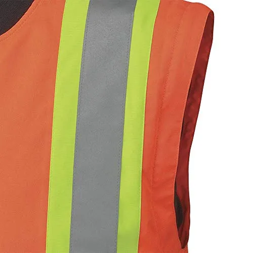 Pioneer V1120350-2XL Winter 6-in-1 Bomber Jacket - 100% Waterproof hi-viz Rainwear, Orange, 2XL