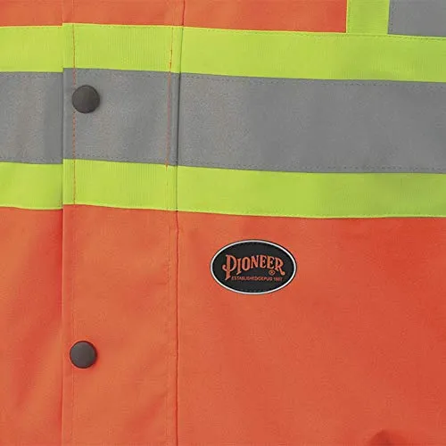 Pioneer V1120350-2XL Winter 6-in-1 Bomber Jacket - 100% Waterproof hi-viz Rainwear, Orange, 2XL