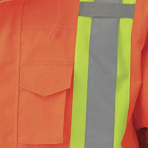 Pioneer V1120350-2XL Winter 6-in-1 Bomber Jacket - 100% Waterproof hi-viz Rainwear, Orange, 2XL