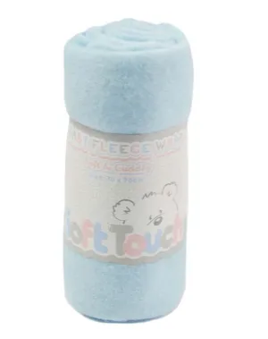 PLAIN BLUE FLEECE BABY WRAP (BULK PACK) FBP04-B