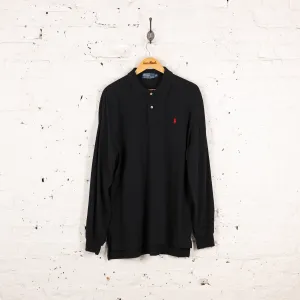 Polo Ralph Lauren Long Sleeve Polo Shirt - Black - XL