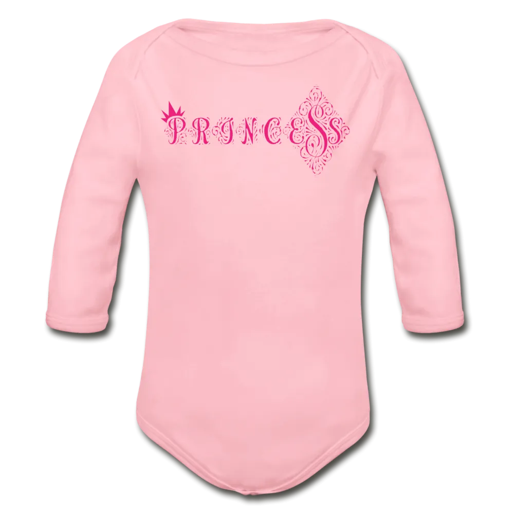 Princess Black Long Sleeve Baby Bodysuit