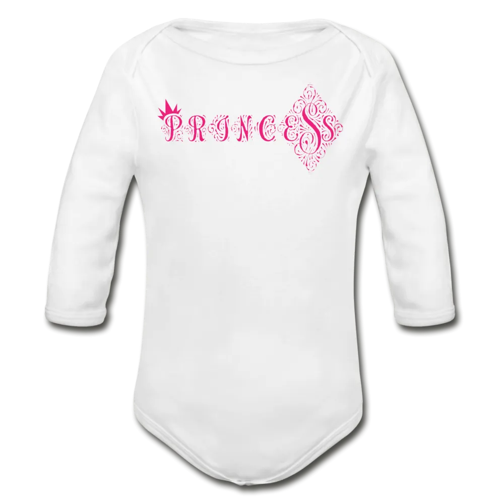 Princess Black Long Sleeve Baby Bodysuit