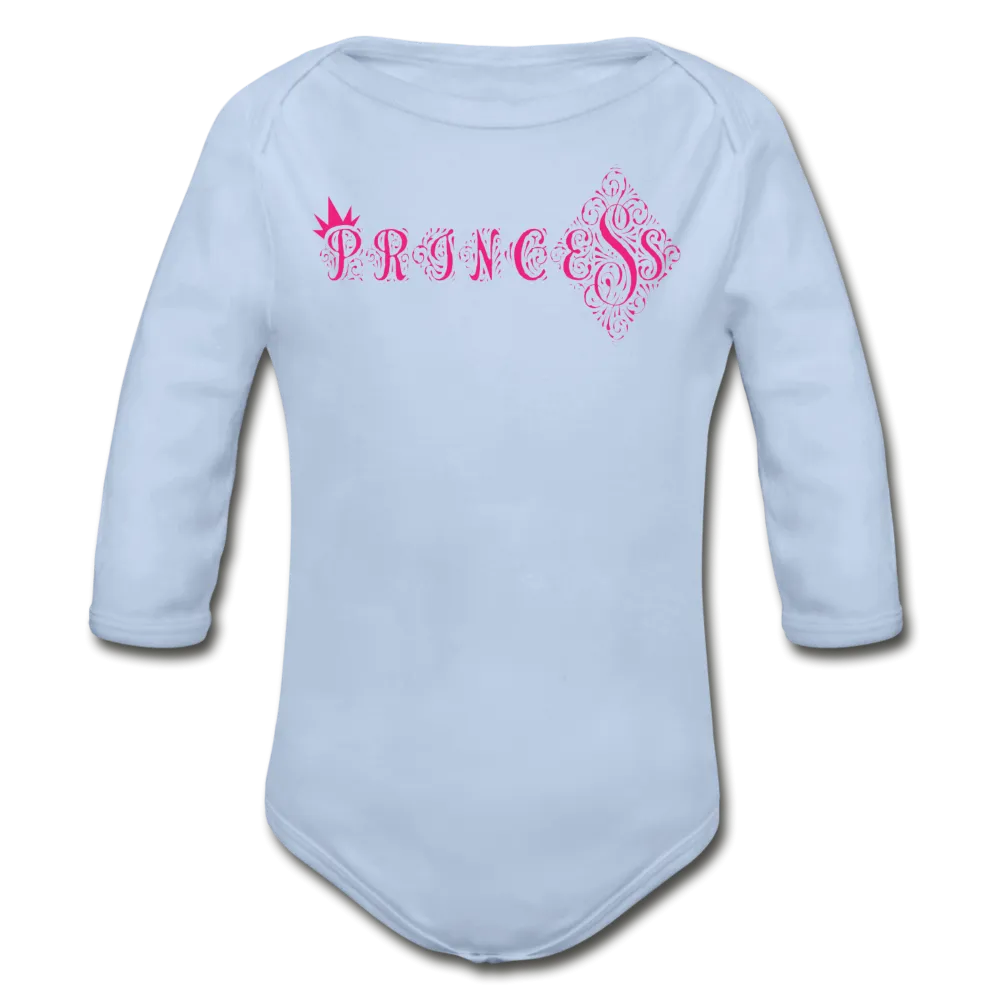 Princess Black Long Sleeve Baby Bodysuit