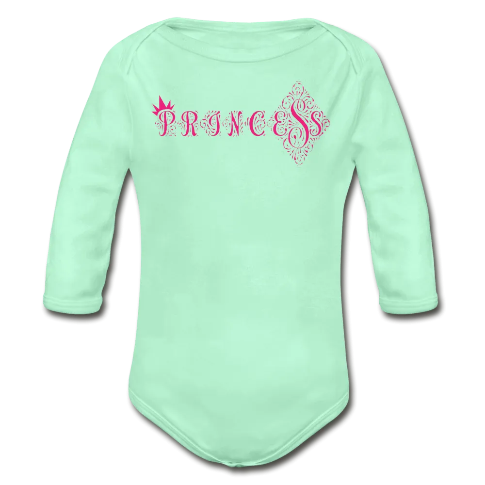 Princess Black Long Sleeve Baby Bodysuit