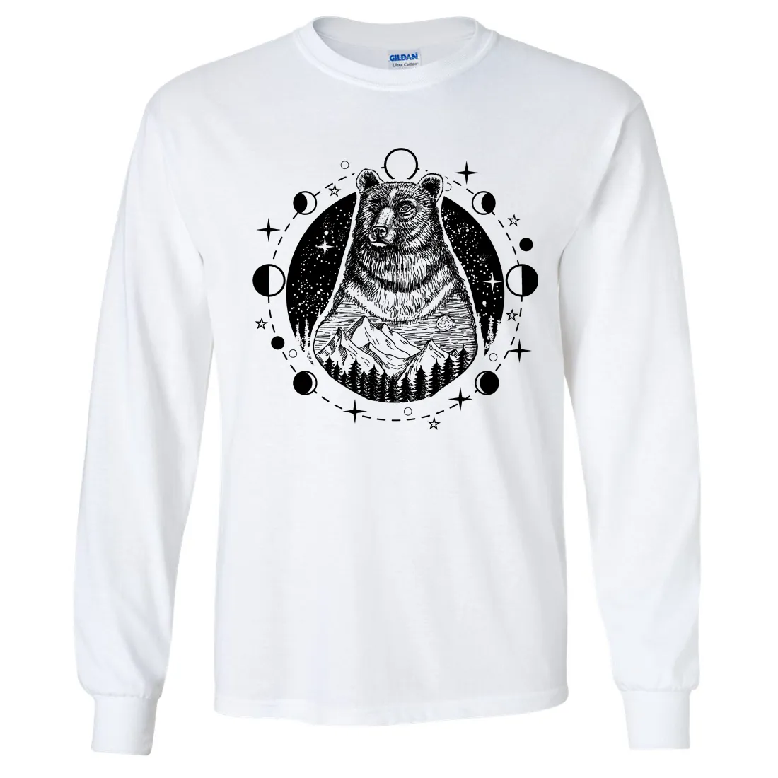Psychic Moon Forest Grizzly Long Sleeve Shirt