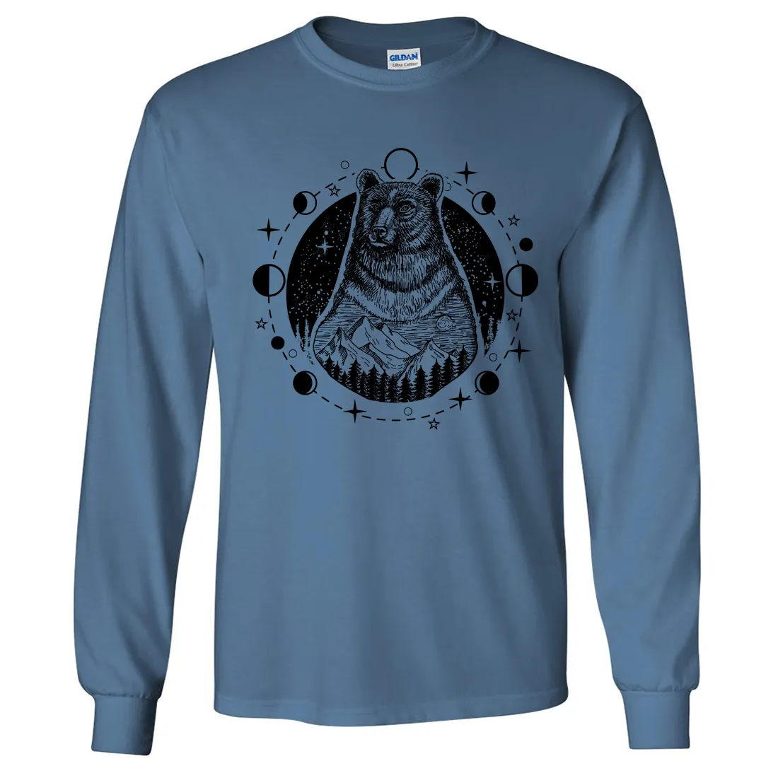 Psychic Moon Forest Grizzly Long Sleeve Shirt