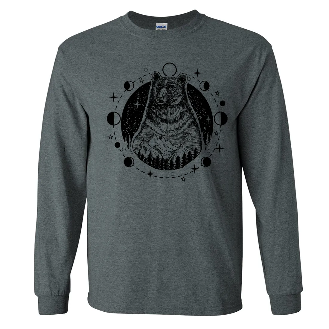 Psychic Moon Forest Grizzly Long Sleeve Shirt