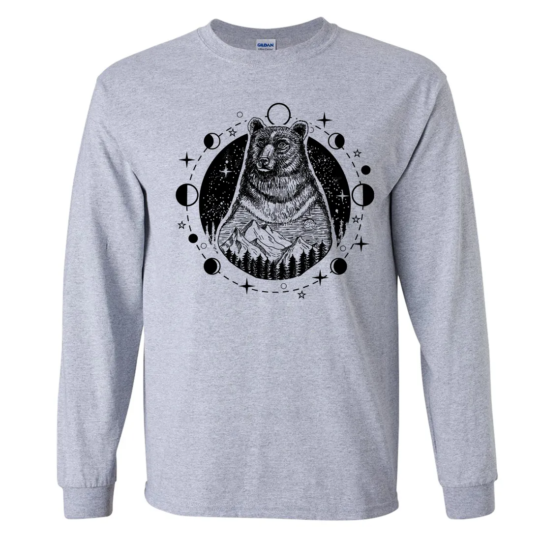 Psychic Moon Forest Grizzly Long Sleeve Shirt