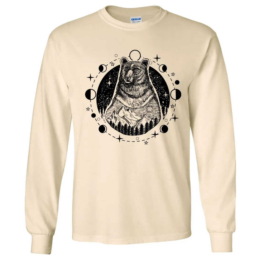 Psychic Moon Forest Grizzly Long Sleeve Shirt
