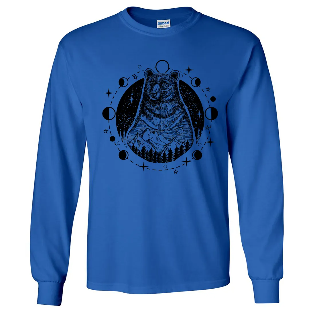Psychic Moon Forest Grizzly Long Sleeve Shirt
