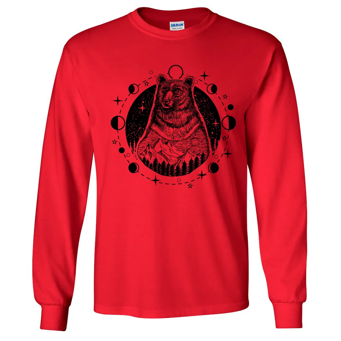 Psychic Moon Forest Grizzly Long Sleeve Shirt