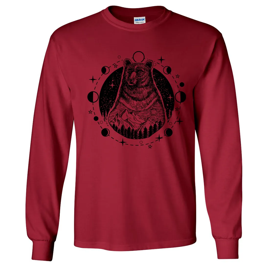 Psychic Moon Forest Grizzly Long Sleeve Shirt